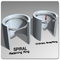 Aerospace Spiral Retaining Ring / Spiral External Retaining Rings Easy Installation